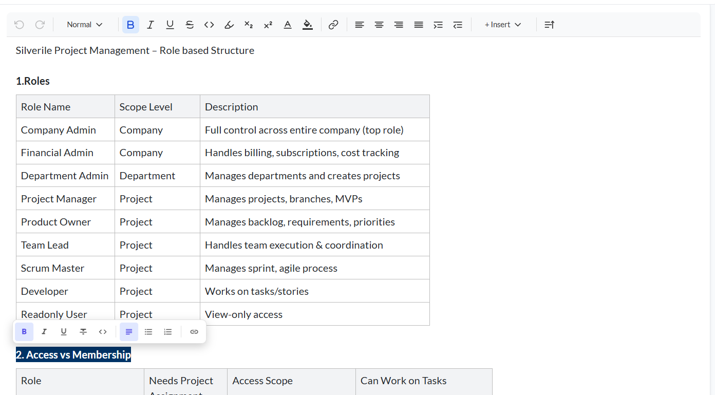 Compendium document editor