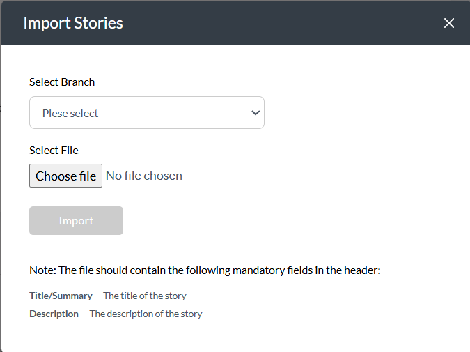 Import Stories