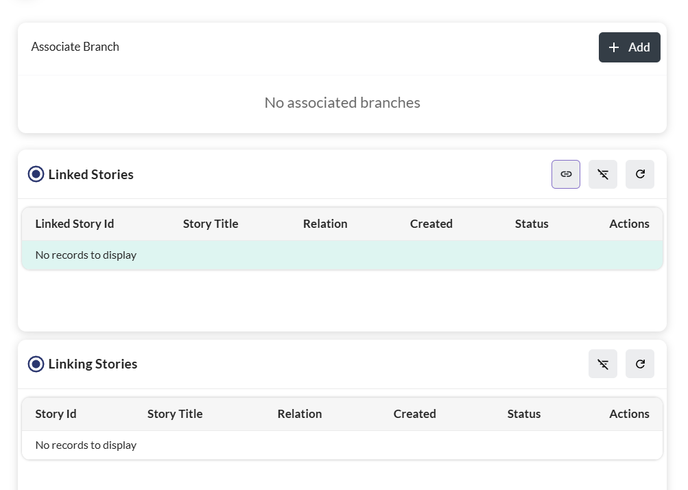 Story Relations tab