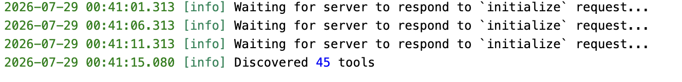 Successful Silverile MCP output showing discovered tools